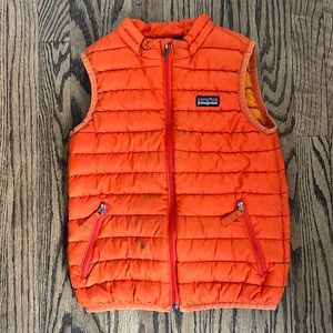 Patagonia kids orange down puffy vest 5T